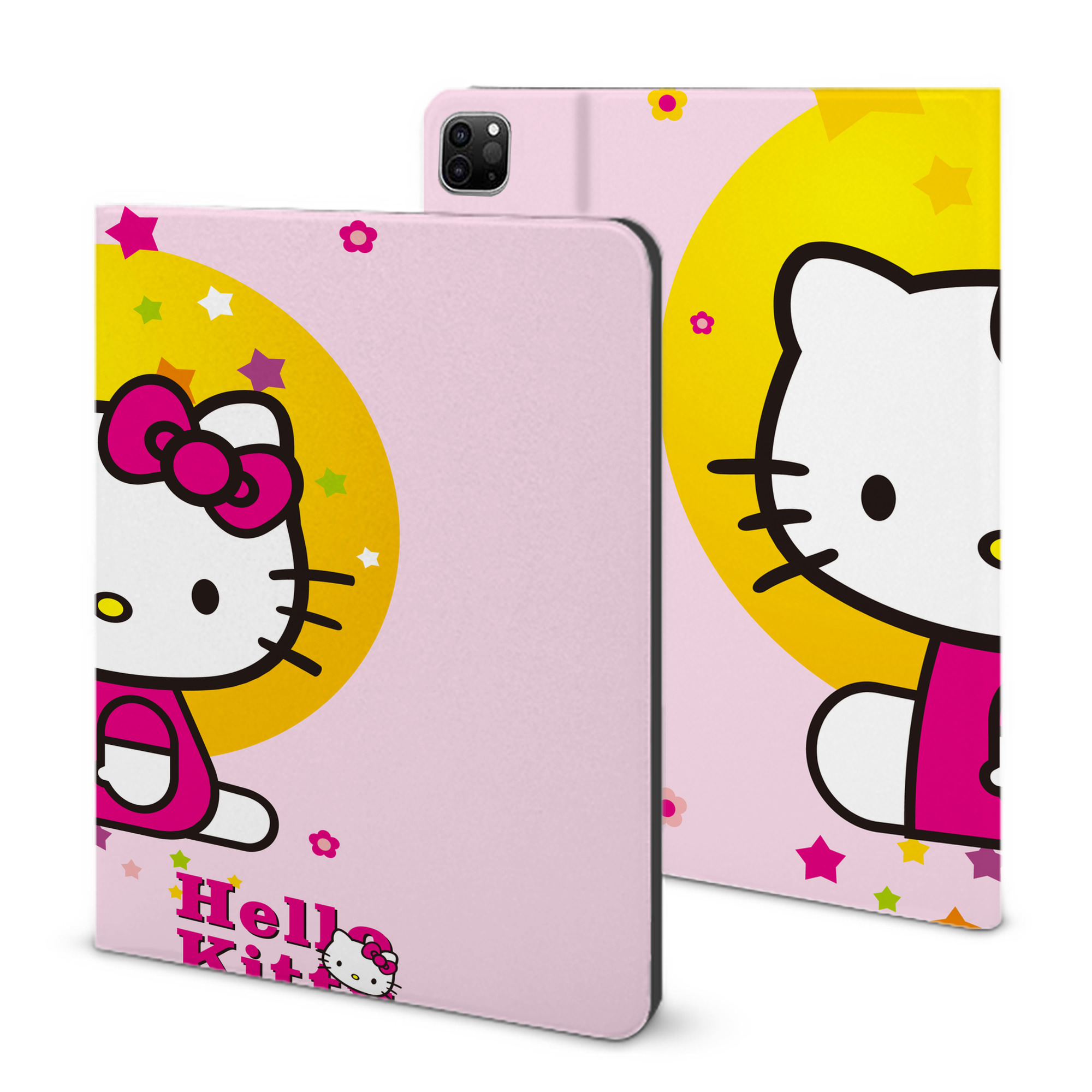 （画像用） Hello Kitty ハローキティ IPad ケース ブック型 PUレザー TPU 耐衝撃 軽量 薄型 ペン収納なし 全面保護 IPad 各モデル対応